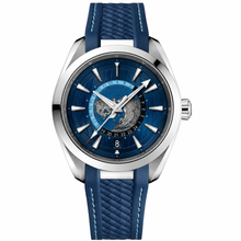 World Timer Sport Watch Blue Rubber Strap 43mm