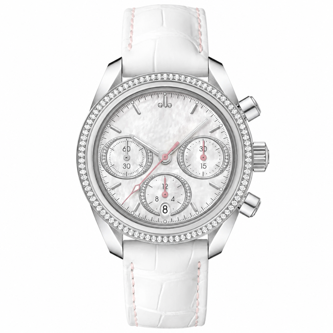 Women's Dress Chronograph Watch 38mm White Dial