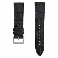 Black Embossed Leather Watch Strap