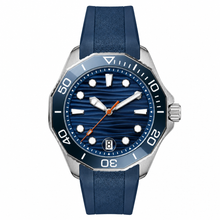 Sport Watch with Blue Dial and Rubber Strap