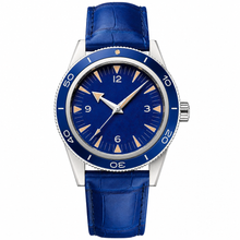Blue Leather Strap Watch 41mm