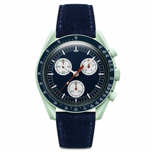Watch with Navy Suede Strap