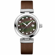 34mm Dress Watch with Grey Leather Strap