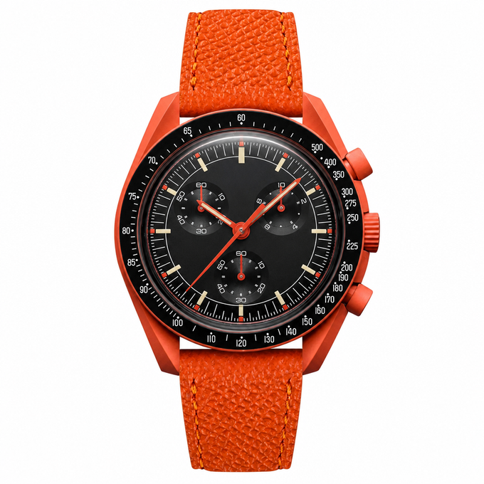 Watch with Orange Strap